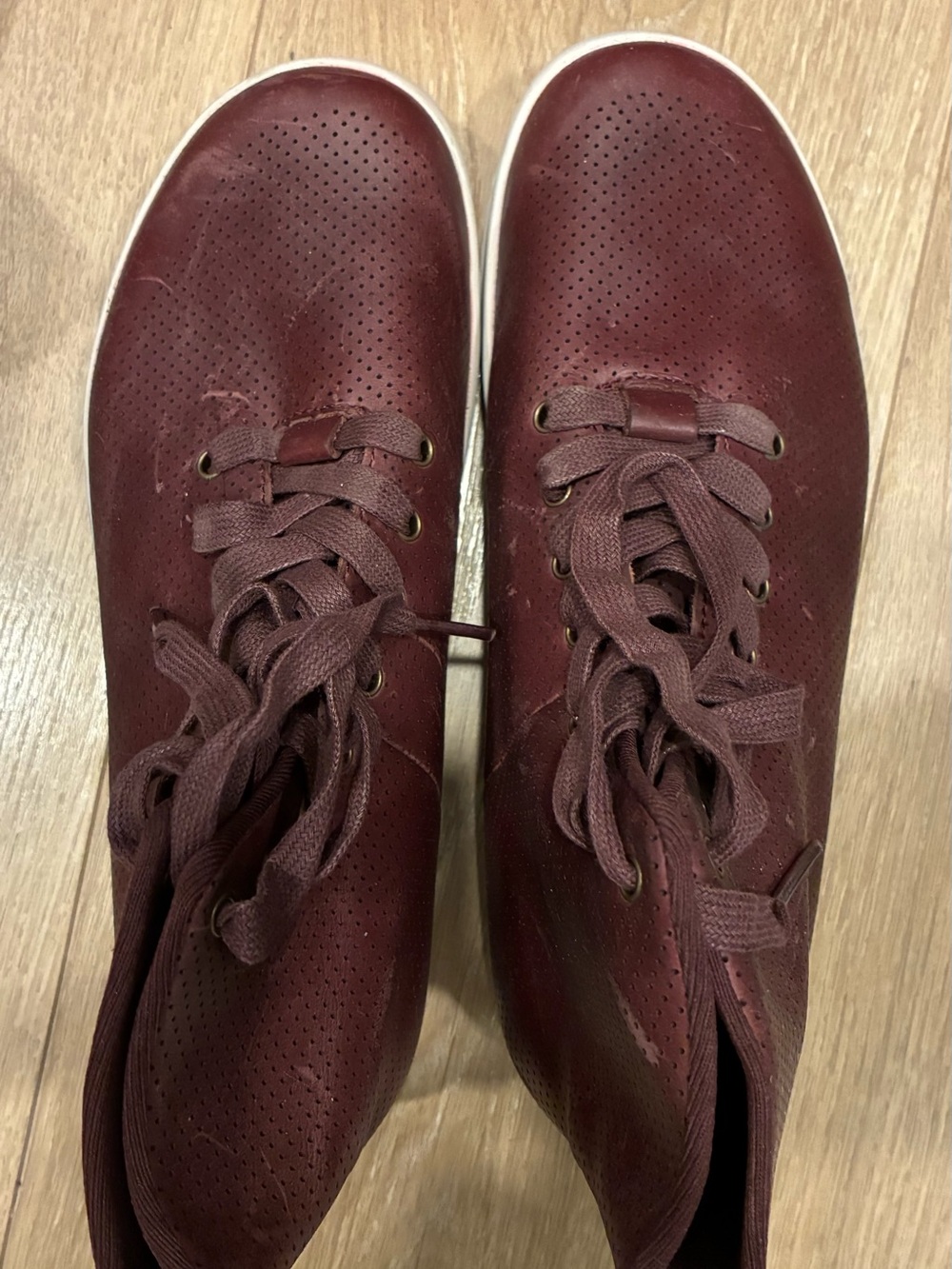 NOBULL Women's Burgundy high top trainers